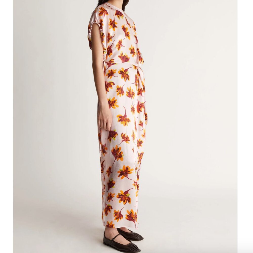 New With Tags! Lee Mathews Franz Dress Blush and Floral, Size Small